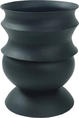 PTMD Siggy Bloempot - 37 x 37 x 50 cm - Ijzer - Zwart