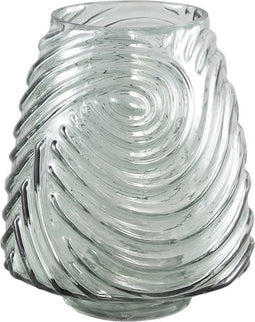 PTMD Silli Vaas - 15,5 x 15,5 x 17 cm - Glas - Groen