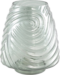 PTMD Silli Vaas - 21,5 x 21,5 x 23,5 cm - Glas - Groen