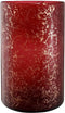 PTMD Silvy Rond Windlicht - H35 x Ø22 cm - Glas - Rood/goud