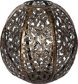 PTMD Sima antiek ijzeren windlicht rond maat in cm: 44 x 44 x 42