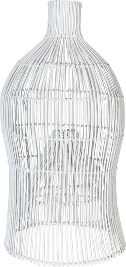 PTMD Sivva Lampenkap - 30 x 30 x 60 cm - Rotan - Wit