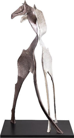 PTMD Skye Black Alu Statue Giraffe Shaped Large