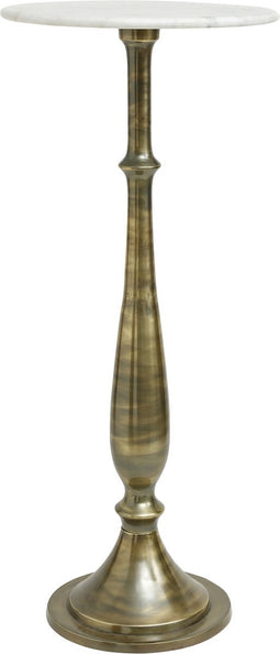 PTMD Sonnel Champagne Marble Iron Side Table SV2