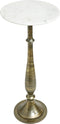 PTMD Sonnel Champagne Marble Iron Side Table SV2