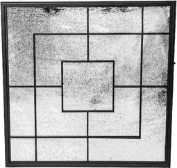 PTMD Spiegel Don - 90x2x90 cm - Glas - Zwart