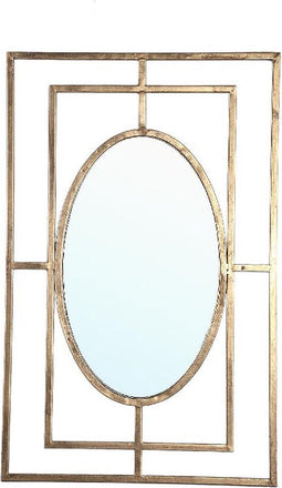 PTMD Spiegel Rion - 51x1x80 cm - Ijzer - Goud