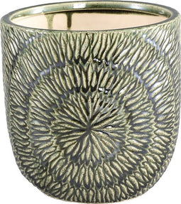 PTMD Stef Bloempot - 17,5 x 17,5 x 17,5 cm - Keramiek - Groen