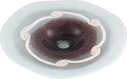 PTMD Stefan Cream Pink Oiled Glass Bowl Round