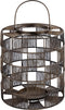 PTMD Stenn Brass Iron Round Wired Lantern Squares L