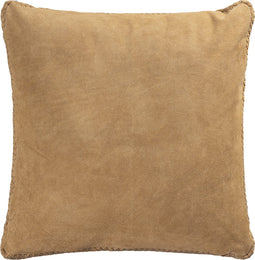 PTMD Suky Camel Suede Leather Cushion Square L