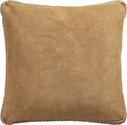 PTMD Suky Camel Suede Leather Cushion Square S