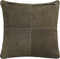 PTMD Suky Green Suede Leather Cushion Square L