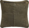 PTMD Suky Green Suede Leather Cushion Square S