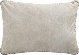 PTMD Suky Taupe Suede Leather Cushion Rectangle