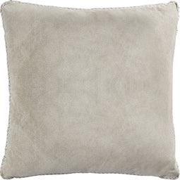 PTMD Suky Taupe Suede Leather Cushion Square L