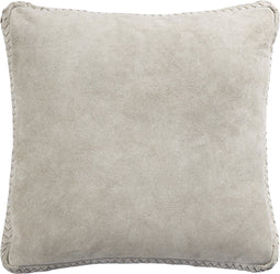 PTMD Suky Taupe Suede Leather Cushion Square S