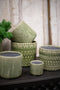 PTMD Suma Ronde Bloempot - H16 x Ø18 cm - Geglazuurd keramiek - Groen
