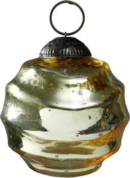 PTMD Swirl Kerstbal - H8 x Ø8 cm - Glas - Goud