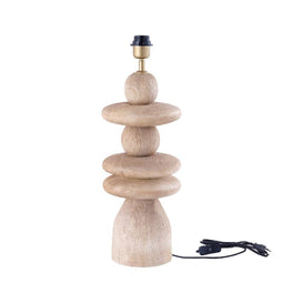 PTMD Tafellamp Callain - 20x20x45 cm - Hout - Naturel