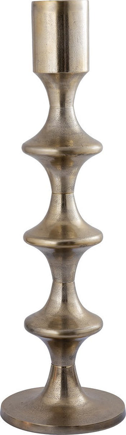 PTMD Taika Gold Alu Round Candle Holder Tabs High