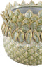 PTMD Tamiah Green ceramic pineapple shaped pot low L