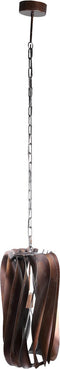 PTMD Tessa Bronze Iron Hanging Lamp Round Wavy Lines