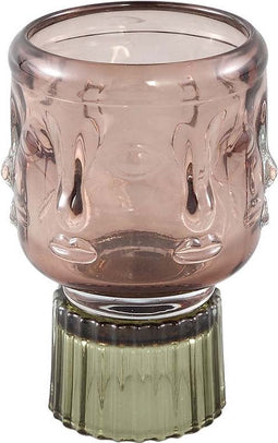 PTMD Texx Ronde Vaas - H13 x Ø8 cm - Glas - Bruin