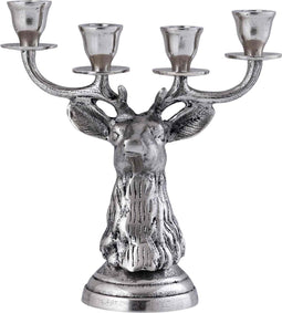 PTMD Thien Silver Casted Alu Reindeer Candleholder