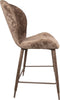 PTMD Thor Mocca Bar Chair Aphrodite 7 Fabric Leg