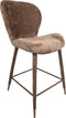 PTMD Thor Mocca Bar Chair Aphrodite 7 Fabric Leg