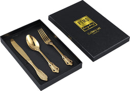 PTMD Thrust Gold Stainless Steel Cutlery Set In Giftbox
