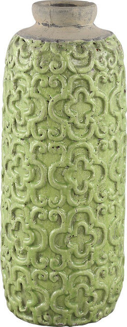 PTMD Timme Flesvormige Bloempot - 56 x Ø23 cm - Keramiek - Groen