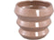 PTMD Tims Brown Glazed Ceramic Pot Ribbed Round XL