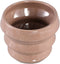 PTMD Tims Brown Glazed Ceramic Pot Ribbed Round XL