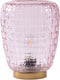 PTMD Tina Pink Glass LED Light On Gold Base Round