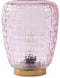 PTMD Tina Pink Glass LED Light On Gold Base Round