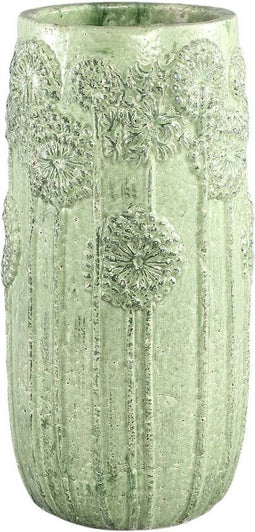 PTMD Tixx Bloempot - H48 x Ø24 cm - Keramiek - Groen
