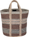 PTMD Toccara Brown jute round basket lines pattern S