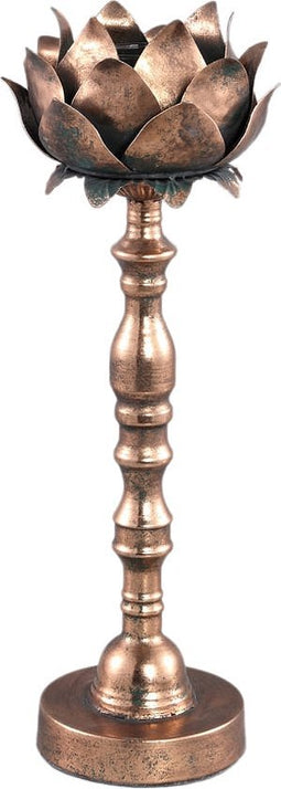 PTMD Tomas Kandelaar - 18 x 18 x 48 cm - Ijzer - Koper