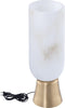 PTMD Torean Gold alabaster table lamp on gold base L