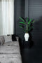 PTMD Tree Green Leaf Ravenala In Black Pot S