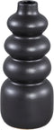 PTMD Trina Black Ceramic Pot Bubbly Shape S