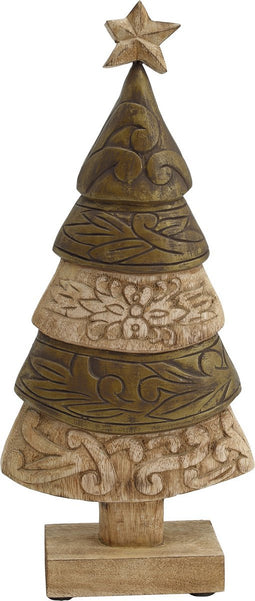 PTMD Triva Boom Ornament - 23,5 x 9 x 50 cm - Mangohout - Naturel