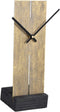 PTMD Tunes Gold Metal Table Clock Black Stand Rectangle