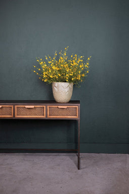 PTMD Twig Plant Bos Met Brem Bloemen - 43 x 23 x 54 cm - Groen/Geel