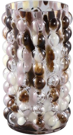 PTMD Vaas Aimin - 16x16x28 cm - Glas - Bruin