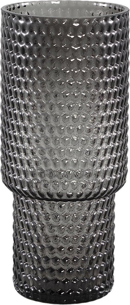 PTMD Vaas Archie - 12x12x27 cm - Glas - Grijs
