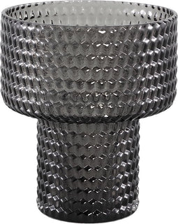 PTMD Vaas Archie - 16x16x19 cm - Glas - Grijs