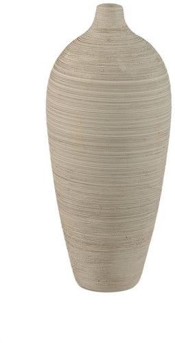 PTMD Vaas Cavinn - 15x15x35 cm - Keramiek - Beige